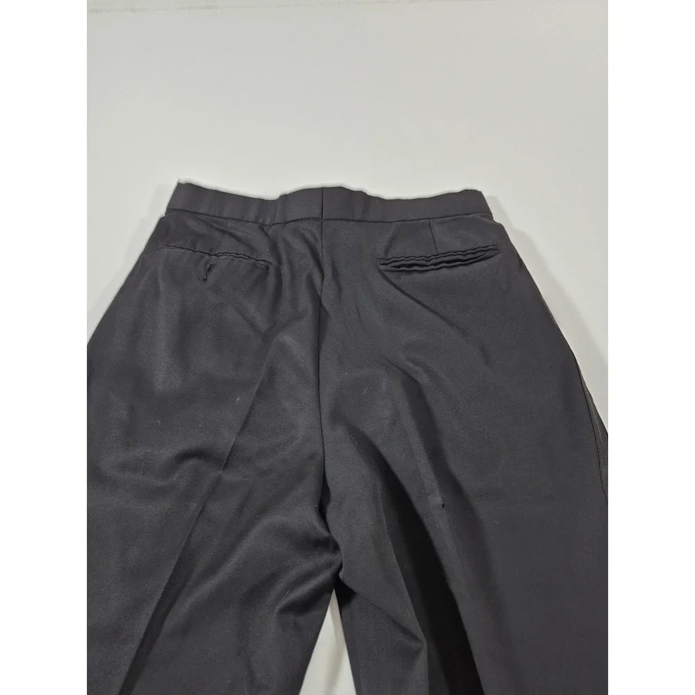 Loro Piana Formal Knight Suit Pants Mens 34x36 Black Wool Tuxedo Pleated